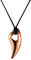 JewelryWe Schmuck Herren Halskette, Edelstahl Wolfszahn Wolf Gebiss Zahn Anhänger mit verstellbare Kette, Rosegold