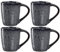 LEONARDO HOME 018594 MATERA Espressotasse 90 ml anthrazit 4er-Set, Keramik