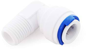 Wiltec 90° Jaco Fitting für Schlauch 10 mm und mit 12,91 mm (1/4) AG, für Trinkwasser Ultrafiltration Mikrofilter Umkehrosmose (RO)