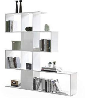 Miliboo Bibliothèque Ouverte séparateur Design Blanc laqué Brillant L139 cm COMO