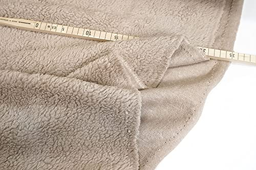 Baumwoll-Teddy • Plüschstoff • beige 0,5 m