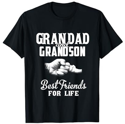 FAMILY 365 Grandad And Grandson Best Friends For Life Grandpa Gift Men's T-Shirt