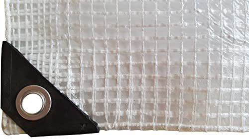 Clear & Reinforced Tarpaulin/Ground Sheet/Fly Sheet,builders tarp,garden dry cover,winter plant cover up (2m x 4m)