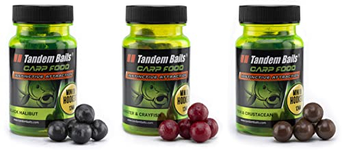 Tandem Baits Karpfen Futter Angelfutter Hakenköder Carp Food Mini Oil Hookers 3-er Set 12 mm 50 g Flavour Mix Fisch