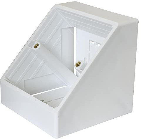 Auline 45 Grad abgewinkelte Unterputzdose zur Aufputzmontage, Weiß (1, 1 Gang)