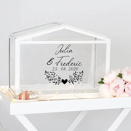 guk Stickers Personnalisé Mariage Panneau Vinyle Adhesif Stickers Mariage Deco Voiture Mariage Autocollants Personnalisés Mariage (M: 29x20cm)