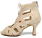 RUYBOZRY Stivali da Ballo Latino Americano Donna con Punta Aperta con Tacco Scarpe Ballo Tango da Salon Scarpe Salsa Donna,YCL482-Beige-6,EU43