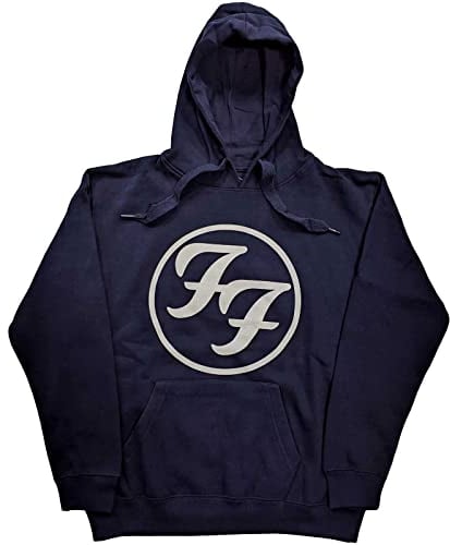 Foo Fighters Kapuzenpullover FF Band Logo Nue offiziell Unisex Navy Blau XL