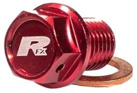 RFX Magnetische Ablaufschraube, Rot, M12 x 15 mm x 1,25 für Honda CR85 03-07 CR125/250 02-07 Yam. YZ250 97-23