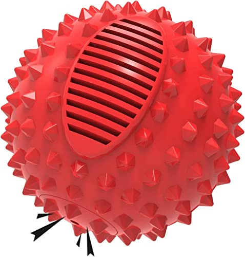 petizer Quietschender Hundespielzeug für Aggressive Kauer, 7 cm, unzerstörbar, langlebig, für große Hunde, Kauball, schwimmfähig, aus Gummi, für mittelgroße und große Rassen