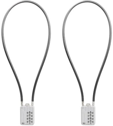 SISAV 4 Digit Cable Combination Locks 20 inches(50cm) Bold Cable for School Gym Locker,Helmet,Filing Cabinets,Toolbox,Luggage Suitcase,knapsack,Cable 5mm Diameter,Silver