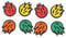 HEASOME 8 Stück Tennis Flame Tennisschläger Stoßdämpfer Tennisball Vibrationsdämpfer Silikondämpfer Dämpfer Tennisschläger Stoßdämpfer Zubehör Silikagel Silikon Schlägerdämpfer