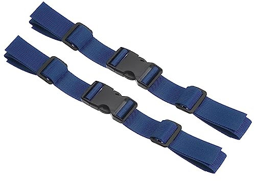 PATIKIL Rucksack Brustriemen 2 Pack Polyester Gurtband Einstellbar Ersatz Riemen mit Schnellverschluss Schnalle für Tasche Draußen Wandern Radfahren Dunkel Blau
