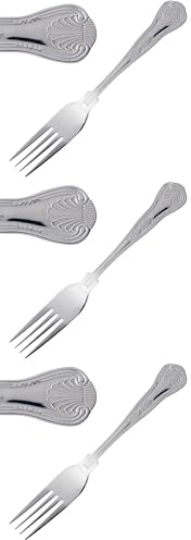 Olympia Kings Cutlery Table Forks (Pack of 36), 205(L) mm, 18/0 Stainless Steel, High Polished Finish, Dishwasher Safe, Table Dining Forks, Restaurants Pubs Bars Bistros Cafés or Home Use | D683