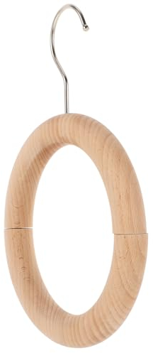 Cabilock 1stk Massivholz Vorhangs Chnalle Haltering Für Krawattenschals Schal-aufhänger-ring Magnetischer Schalhalter Huthalter Kleiderhaltering Hölzern Lagerregal Holzmaserung
