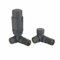 NRG Anthracite Corner Thermostatic Valve Bathroom Towel Rail Radiator Valves with Free Lockshield Valve