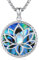 Friggem Lotus Kette für Damen, 925 Sterling Silber Lotus Blume Anhänger Halskette Abalone Muschel Yoga Lotus Schmuck für Frauen Mädchen (Lotus Halskette-D)