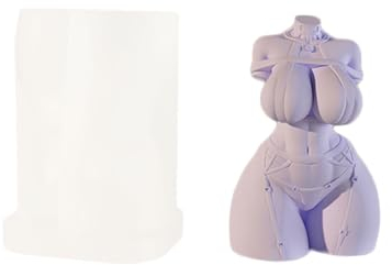 Xidmold 3D Frauenkörper Körper Kerzenform Frauenkörper Kerzen Gießform Seifenform Gipsform Harzform Körper Silikonform für Gips, Sojawachs Kerzen, Epoxidharz, Handwerk (C)