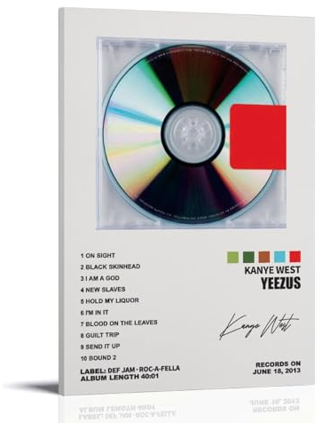 TANZEM Kanye West Poster Yeezus Album Cover Poster Poster Dekorative Malerei Leinwand Wandposter und Kunstdruck Modern Familie Schlafzimmer Dekor Poster 30 x 45 cm