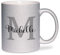 glitzertassen.de® | Namenstasse mit Buchstabe | Personalisiert| Tasse mit Glitzer | Geschenkidee | Keramik | 330 ml | Silber