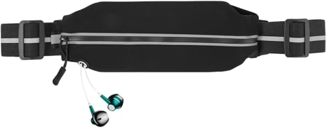 Tyqour Laufgürtel Handy Lauftasche Jogging mit Verstellbarem Gummiband Running Belt wasserdichte Sport Hüfttasche für Männer und Frauen Geldgürtel Laufen Zubehör für Joggen, Fitness und Radfahren