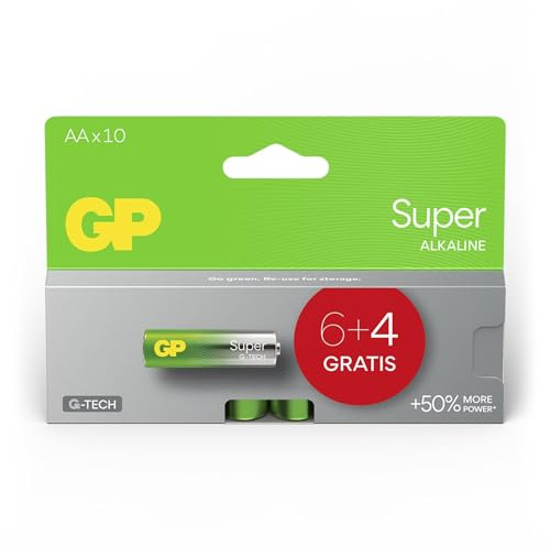 GP 6+4 Super Alkaline 1,5 V AA Mignon LR06 GPSUP15A980C10 Marke: