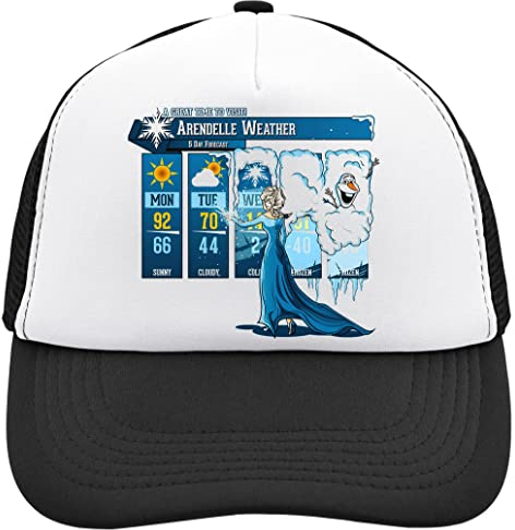 Weather Forecast Parodie Mesh Back Trucker Cap Adjustable Snapback Hat Casual Headwear for Everyday Use Black, Schwarz , Einheitsgröße