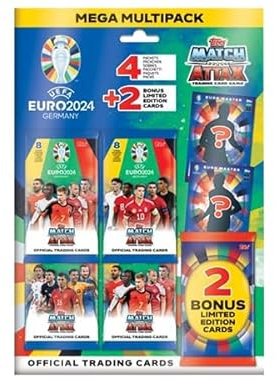 Topps UEFA Euro 2024 Germany Match Attax Trading Cards – 1x Mega Multipack