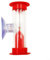 Sanduhr für Kinder, 2 Minuten Dusch-Timer, Mini-Glas-Sanduhr, Saugnapf-Zeitschaltuhr, Kochen, Drehgelenk, Mini-Sanduhr zum Zähneputzen von Kindern (rot)
