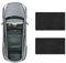 WRHOME Auto-Schiebedach-Beschattung Für Mercedes Benz EQS 2022-,Anti-UV Sonnenschutz Abdeckung Schiebedach Sonnenschutz Auto Zubehör,D-Black Suede