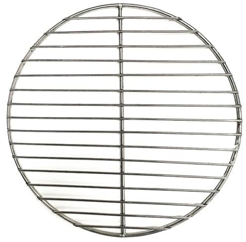 CHAKEUZND Kühlregal,Edelstahl Grillmatte Backregal Gitterroste 304 Edelstahl rund BBQ Grill Mesh Home Bratennetze Speck Grill Werkzeug Eisennetze Grillzubehör BBQ Mattengitter(Size:30cm Diameter)