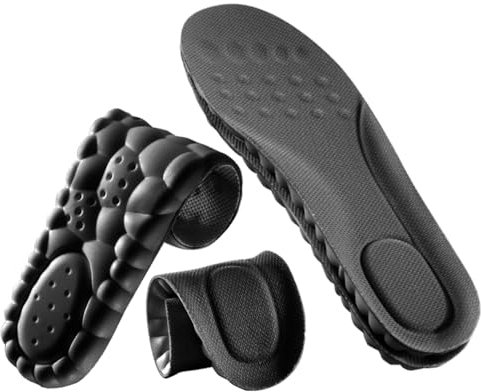 VivoFoot Memory Foam Insoles, Anti-Fatigue Pain Relief Everyday Work Sports Running Comfort Shoe Inserts, Cloud Sole Pads, Cushion Replacement Filler, Trim to Fit for Men & Women (UK 4-6.5, Black)