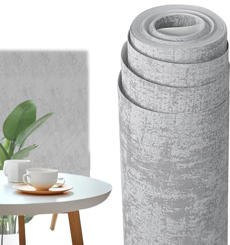 PUCHEN Selbstklebende Tapete für Schlafzimmer, moderne Tapete für Wohnzimmer | Wasserdichtes Wandpapier mit Betonstruktur - 920 x 53 cm, stilvolle Zement-Tapete, Mehrzweck-Tapete für Schlafzimmer