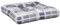 vidaXL Palettenkissen, Palettenpolster für Europaletten, Palettensofa Kissen Indoor Outdoor, Palettenauflage Sitzkissen, Grau Karomuster Stoff