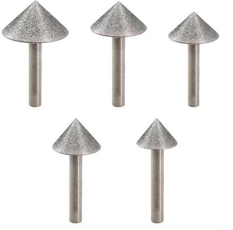 Diamond Cone Grinding Head for Stone Glass Chamfering, 90 degree, 20mm 60mm (40mm)