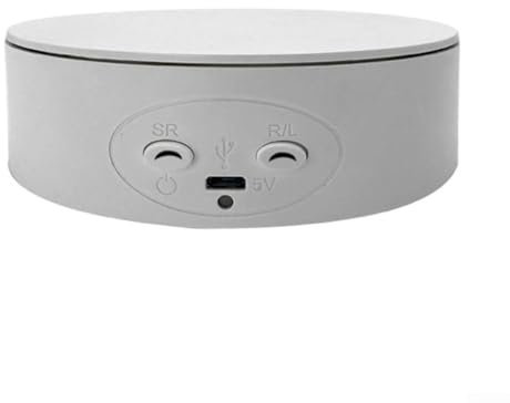 Feegow Espositore rotante elettrico per giradischi, 5 kg, girevole a 360 gradi, giradischi motorizzato per fotografia (bianco)