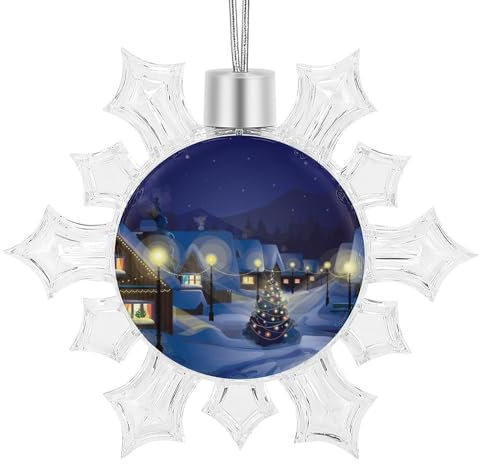 Hiseng Weihnachtsbaumschmuck Weihnachtskugeln, Winter Christbaumkugeln, Festival Christbaumschmuck, Draußen Party Hängen Weihnachtsbaum Deko Mehrweg Baumschmuck Weihnachten (2pc,Weihnachten 3)