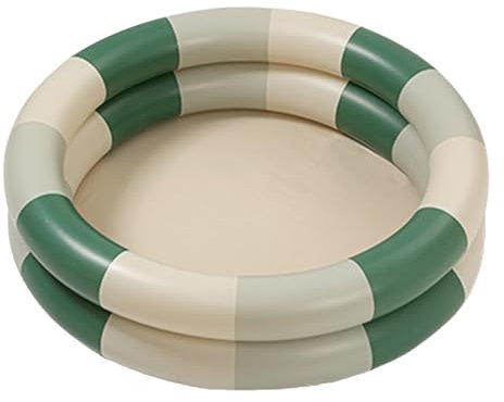 Aufblasbares Schwimmbad, 26 x 88 cm, aufblasbarer Pool, Baby, Retro, aufblasbarer Pool, Familie, niedlicher Stil, verdickter Wasserpool (grüne Streifen)
