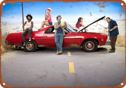 My Name Is Earl Cast TV-Show-Poster, Aluminiumblech, Retro-Schild für Bars, Restaurants, Bars, Hotels, Zoos, Cafés, 20,3 x 30,5 cm