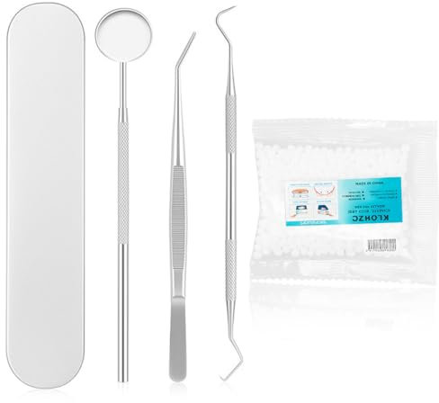 50g Gránulos dentales, kit de relleno dental temporal, dentadura postiza moldeable, diente postizo temporal de resina, kit de reparación dental para rellenar dientes rotos o faltantes