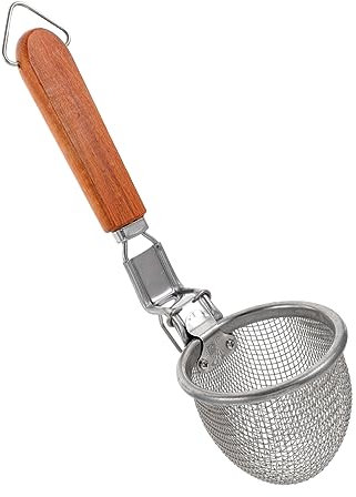 CIYODO Scolapasta in Acciaio Inox Manico Scolapasta A Maglie Per Pasta in Metallo