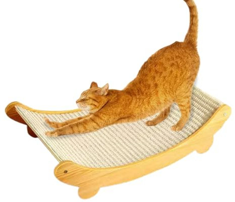 Silla de sisal para gatos, tabla rascadora portátil resistente al desgaste para mascotas pequeñas a medianas