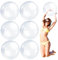 Pesoncarl 6pcs Balles de Plage claires balles gonflables 16 '' Giant Beach Ball PVC PVC Boule Une Piscine Transparente pour Les faveurs de la fête la Piscine d'été, Les Jouets.