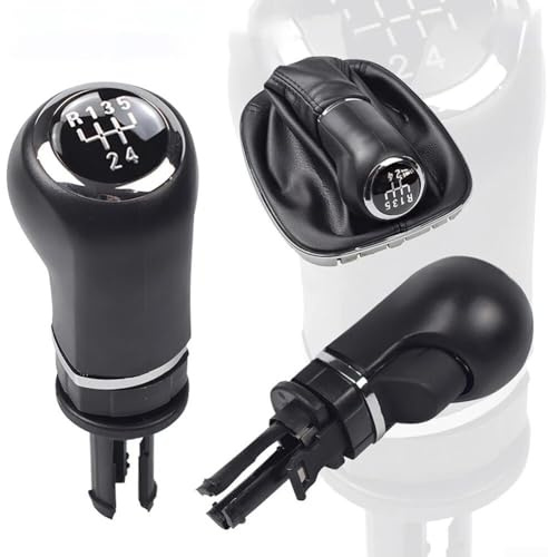 Getdoublerich Auto 5 Gang Schaltknauf & Gamasche Stiefel für Opel für Vauxhall für Corsa 2015-2019 für Vauxhall für Adam 2013-2019 55496814