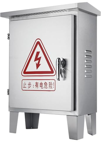 Verteilerkasten, wetterfester Edelstahl-Elektroschrank, bodenstehendes Elektrogehäuse für den Außenbereich, langlebige und sichere Projektlagerung