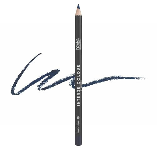 MUA Intense Colour Pencil Eyeliner, Downtown (Pack of 1) | Midnight Blue Shade, Soft & Blendable Formula, Enhanced Definition, Vegan & Cruelty Free