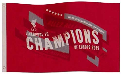 Liverpool FC Champions of Europa Flagge - Rot, One Size