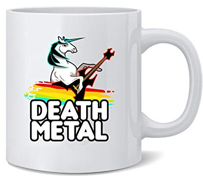 Poster Foundry Lustige Keramiktasse mit Einhorn-Motiv im Retro-Stil, 340 ml