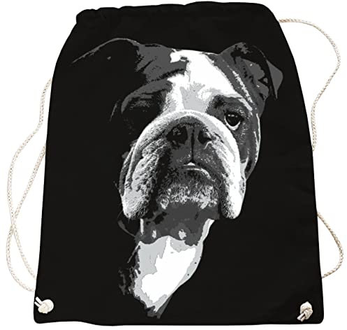 Rucksack Tasche Englische Bulldogge Motiv als Gassi Beutel Bag