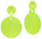 Soul-Cats Statement Ohrringe aus Acryl, im Neon Disco Retro Style der 80s, Farbe: neon grün